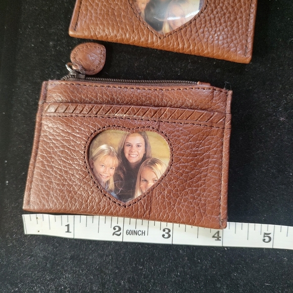 Brighton TWO Coin/ID Holder Brown Pebble Leather Design! - Picture 6 of 9